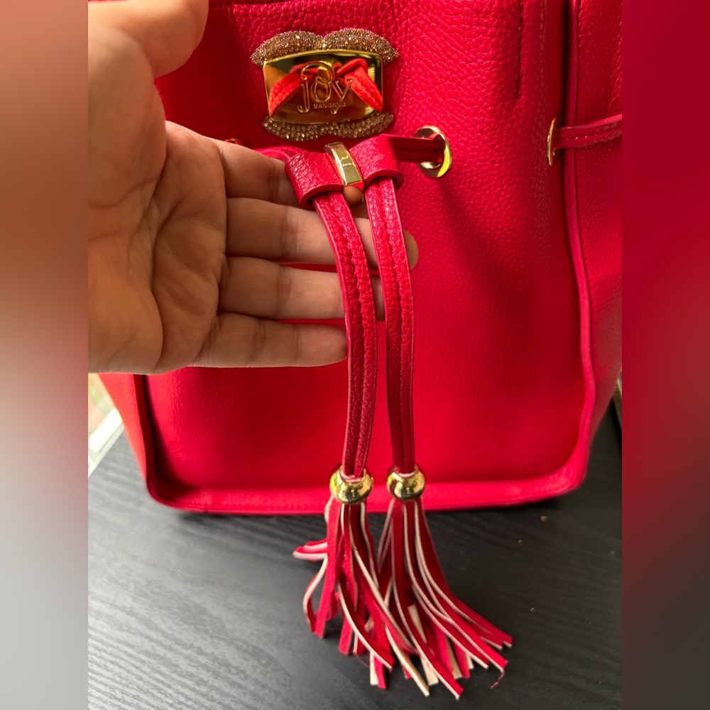 Joy Mangano Vibrant Red Tote Bag - Picture 12 of 12